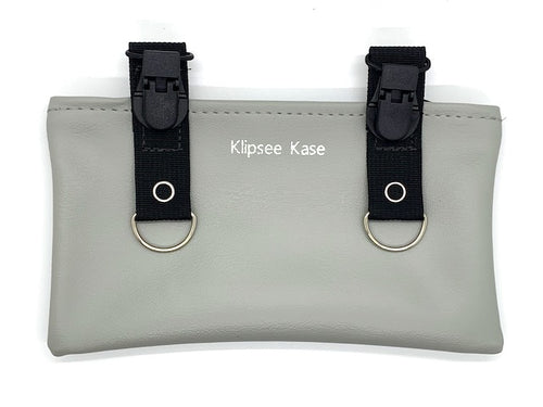 Klipsee Kase - Light Grey with Black Straps