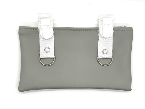 Klipsee Kase - Light Grey with White Straps