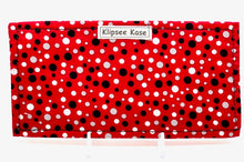 Load image into Gallery viewer, Red White and Black Polka Dots
